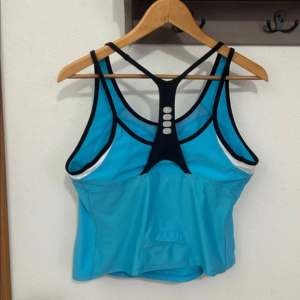 Nike Turquoise and White Athletic Tank size Xlarge